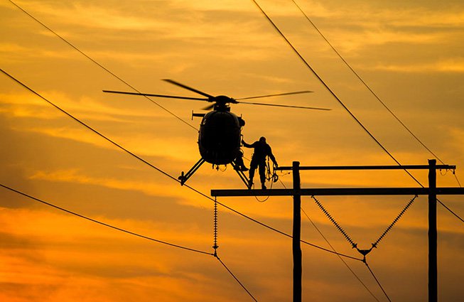 Georgia Transmission Line Construction Helicopters