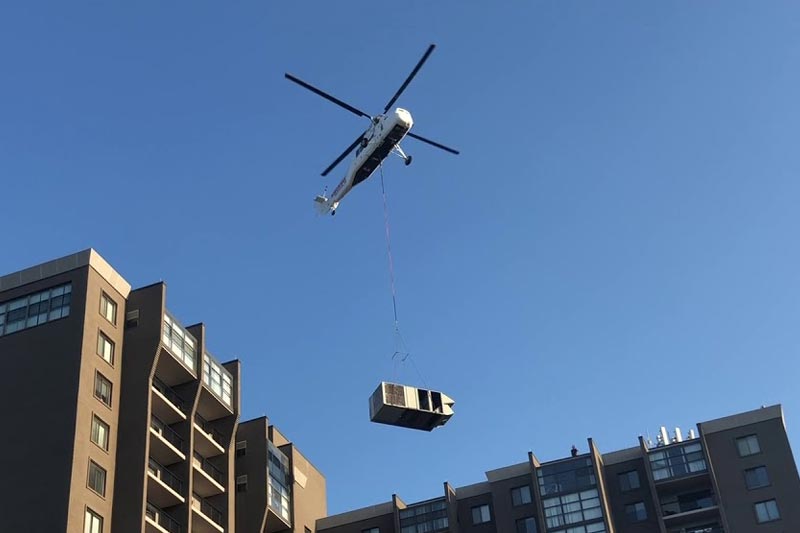 Helicopter HVAC Lift in Augusta