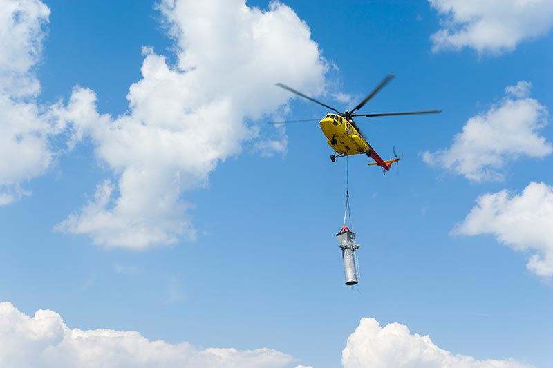 Tower Construction by Helicopter in Georgia