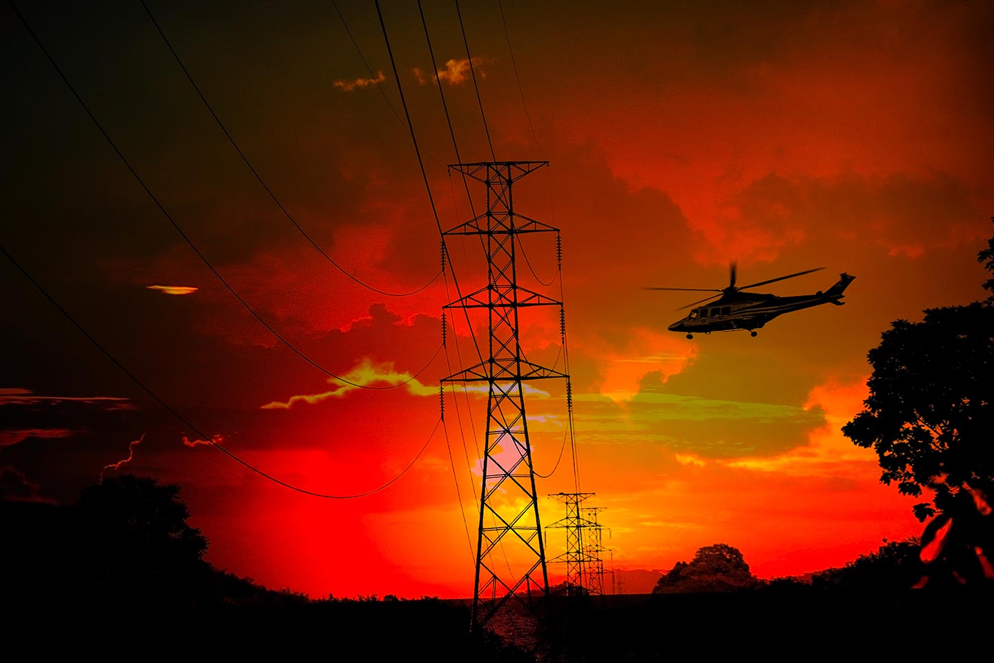 Transmission Construction Helicopter in Georgia